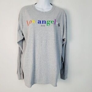 Pac Sun Los Angeles Rainbow Logo Long sleeve T Shirt Size Large